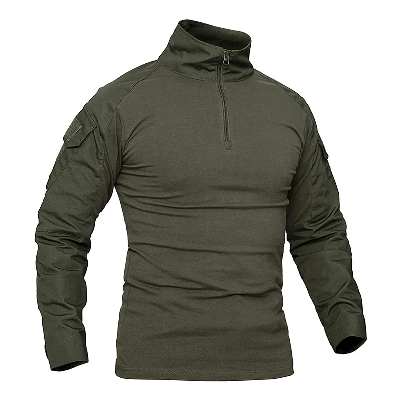 MAGCOMSEN Men's Tactical Shirts 1/4 Zip Long Sleeve Military Shirt 2 Zipper Pockets MAGCOMSEN Men's Tactical Shirts 1/4 Zip Long Sleeve Military Shirt 2 Zipper Pockets