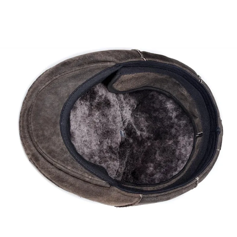 Pudi мужской зимний теплый настоящая меховая шапка берет новые из натуральной кожи, для мужчин из меха кепки-бейсболки HL909