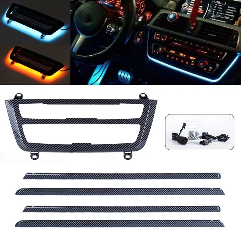 Car Center Console Ac Panel Led Ambient Lighting Interior Door Ambient ...