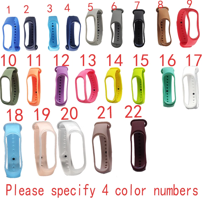 4 color numbers Для xiaomi mi band 4 ремешок браслет часы силиконовый ремешок для xiaomi mi band 3 браслет mi band 4 NFC анти-потеря ремешок - Цвет: 4 color numbers