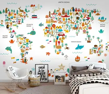 

[Self-Adhesive] 3D Cartoon Map WG354 Wall Paper mural Wall Print Decal Wall Murals Belly