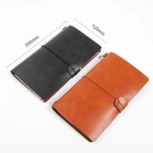 Многоразовый кожаный блокнот для путешественников, дневник для путешествий для мужчин и женщин, идеально подходит для письма, подарков, путешественников, черный/коричневый