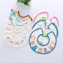 2 шт./компл. новорожденного ребенка нагрудники Водонепроницаемый 360 градусов хлопковая одежда с круглым бандана слюни нагрудники для новорожденных абсорбент Слюнявчики Babador дриблинг нагрудник