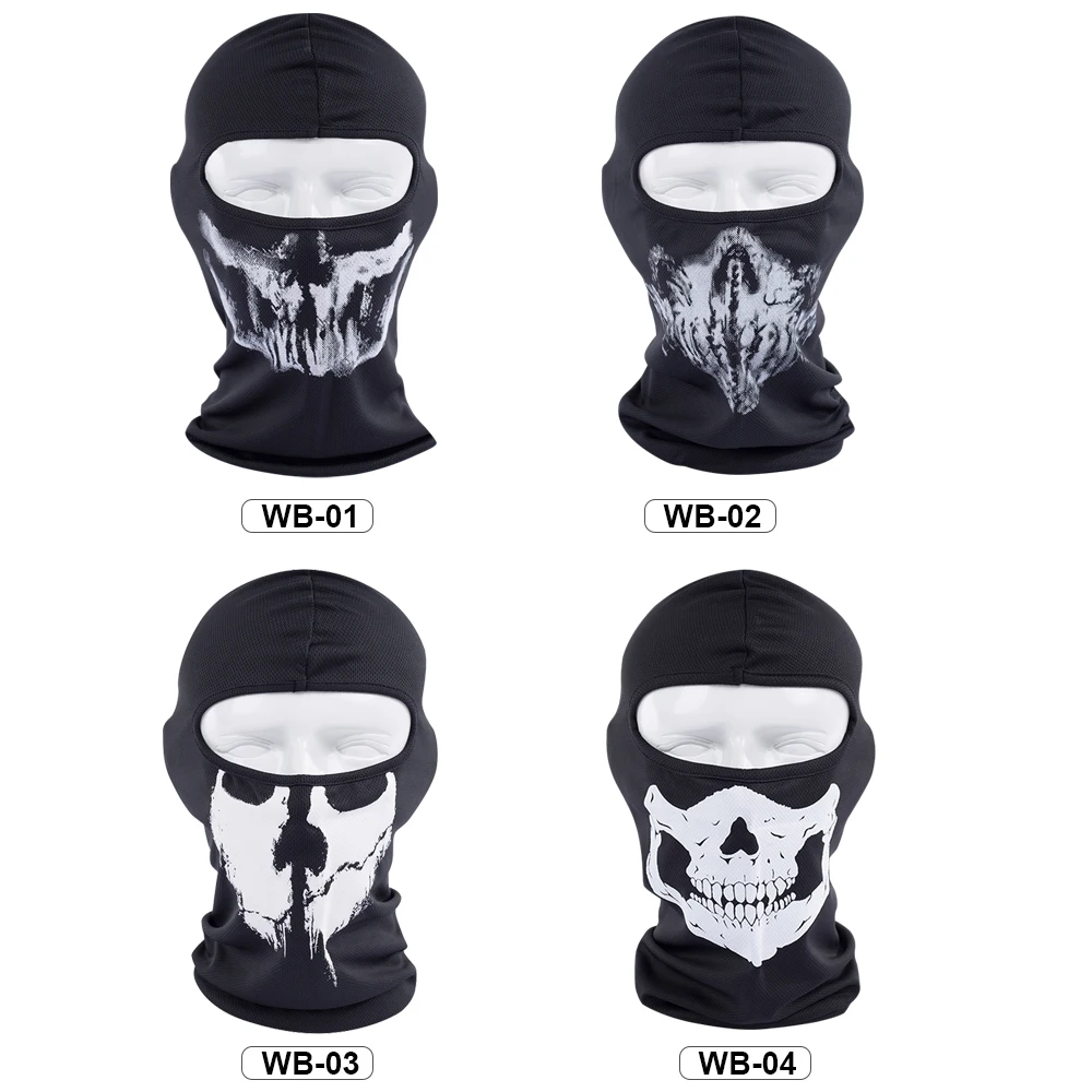 Череп маска скелет Балаклавский призрак Тактическая Военная Армия страйкбол дышащие шапки шлем лайнер УФ Защита полная маска для лица