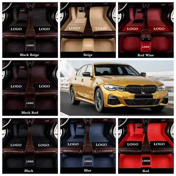 

Luxury Leather CAR Foot Mats for BMW 3 Series 320i 325i 330i 335i 340i E46 E90 F30 G20 Automobile Carpet Cover Car Floor Mats
