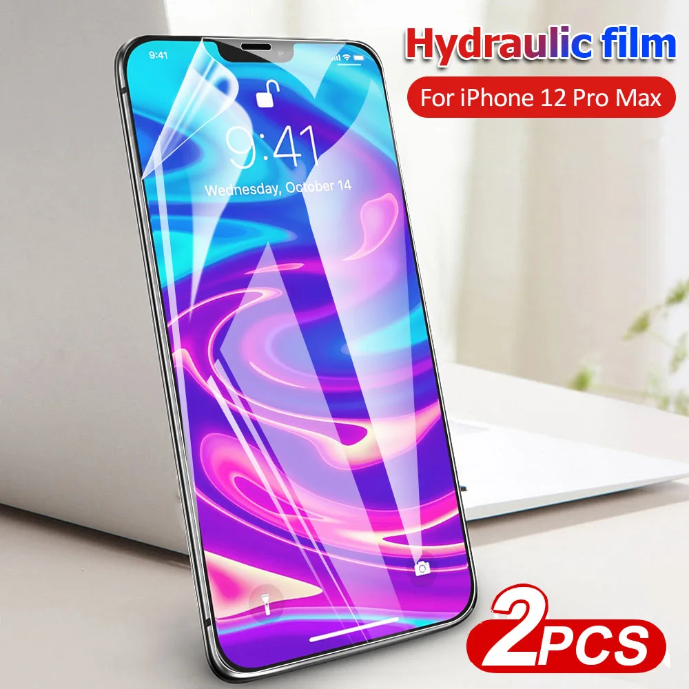 Гидрогелевая Защитная пленка для iPhone 11 12 Pro Max Mini 2 шт. мягкая защитная экрана XR X XS