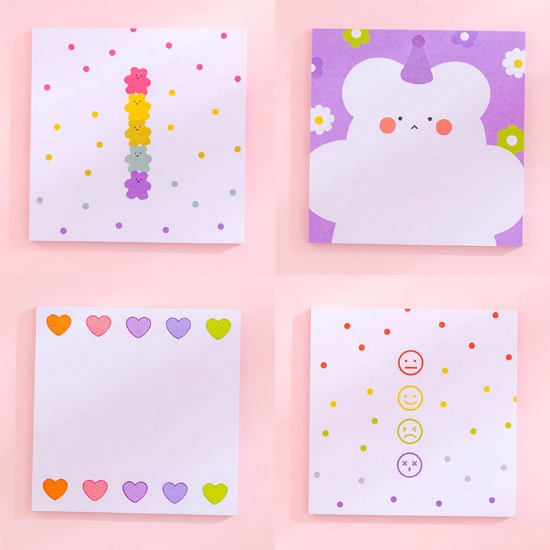 Lovely Cartoon Candy Bear Memo Pad Kawaii Stationery Diary DIY Sticky Notes Planner Notepad School Office Supply