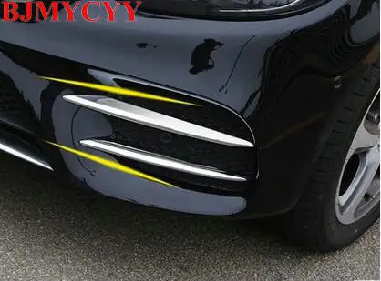 BJMYCYY для mercedes benz E Class W213 автомобильный-Стайлинг ABS Хромированная передняя противотуманная фара Накладка аксессуары набор из 4 шт