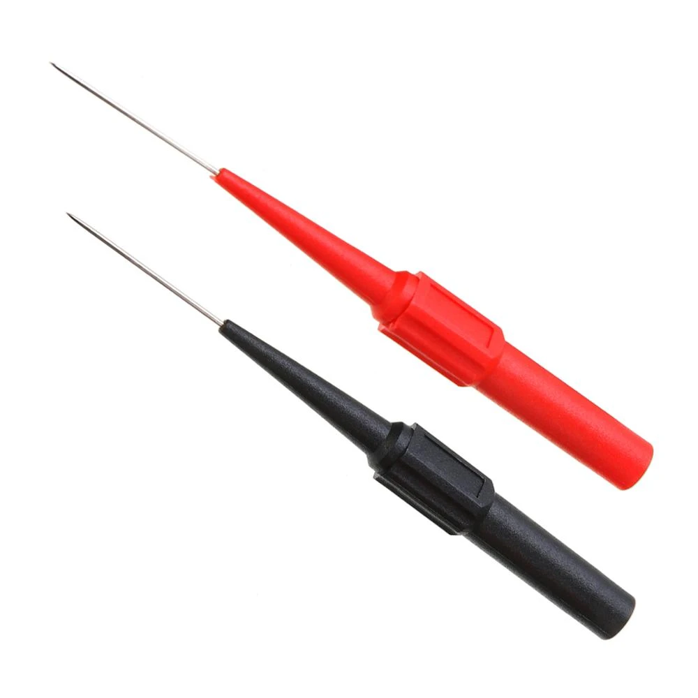 2pcs 4mm Jack Copper Test Lead Probe Stainless Steel Test Needle