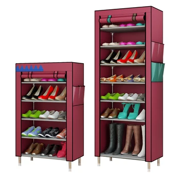 

Simple Shoe Assembly Multi-layer Specials Single Row Storage Creative Stitching Dust Cloth Cabinet