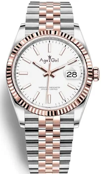 

Classic New Stainless Steel Sapphire Watch Women Men Lady Automatic Mechanical Diamond Silver Rose Gold White Datejust 36mm