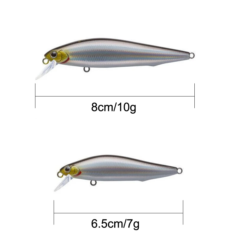 Wokotip Тонущая наживка приманка, рыболовная приманка маленькая жесткая приманка воблеры Джеркбейт 65 мм 7 г/8 мм 10 г рыболовная морская приманка бас