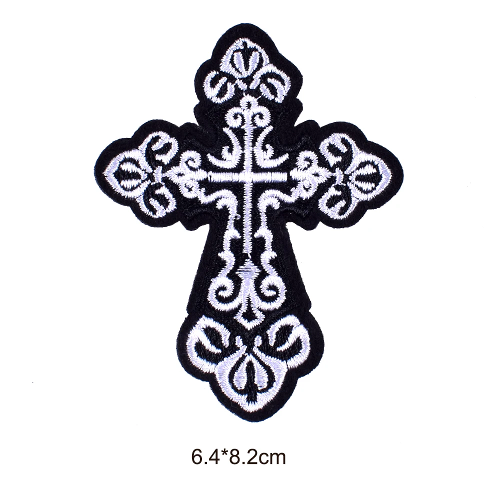 Wholesale 10pcs Black Red Gold Colorful Cross Embroidery Patches for  Clothing Applique Stripes Iron on Clothes