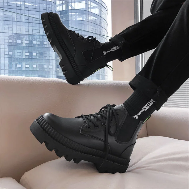 Botas antideslizantes impermeables para hombre, zapatos de plataforma de alta calidad, zapatillas de deporte, 2020
