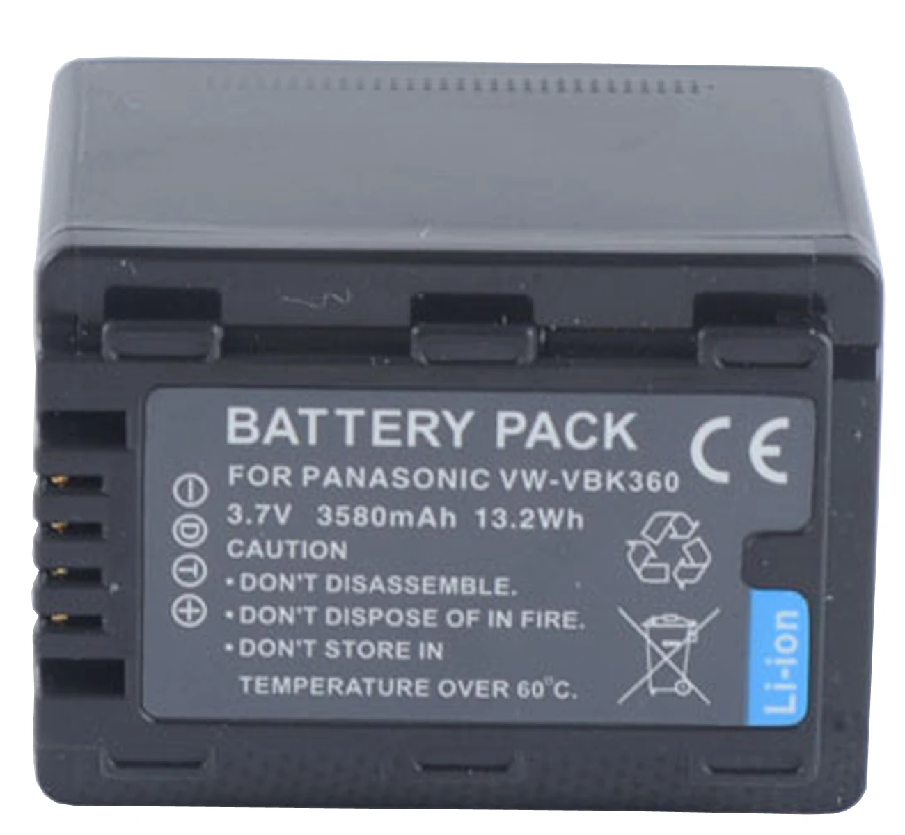 Батарейный блок для видеокамеры Panasonic HDC-TM40, HDC-TM41, HDC-TM41H, HDC-TM55, HDC-TM60, HDC-TM80, HDC-TM90, HDC-TM99 Full HD - Цвет: 1x VW-VBK360 Battery
