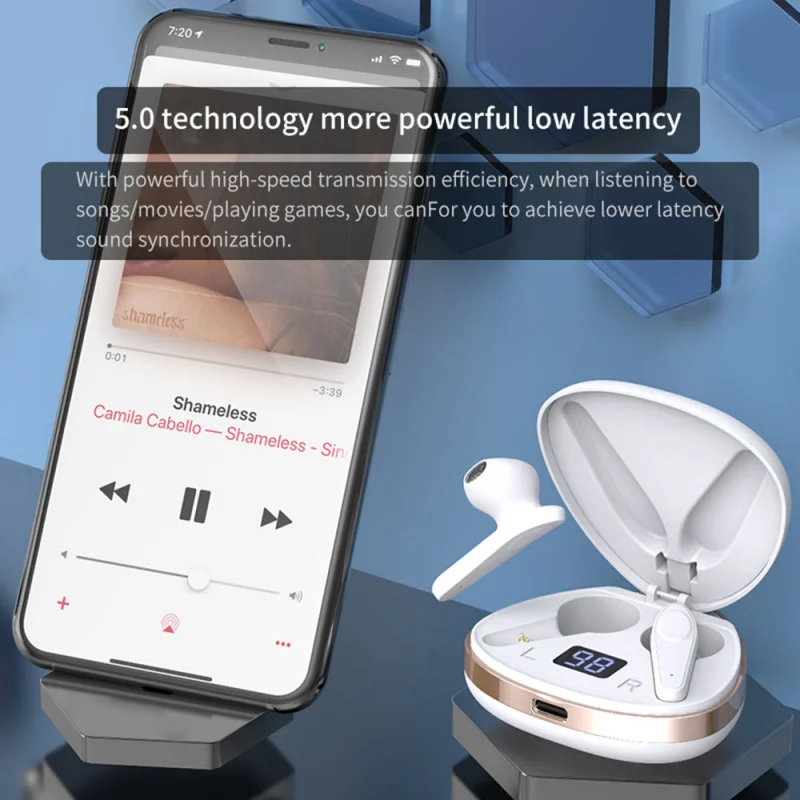Беспроводные наушники UTELITE X19 с Bluetooth Hi Fi стерео звук умные сенсорным управлением