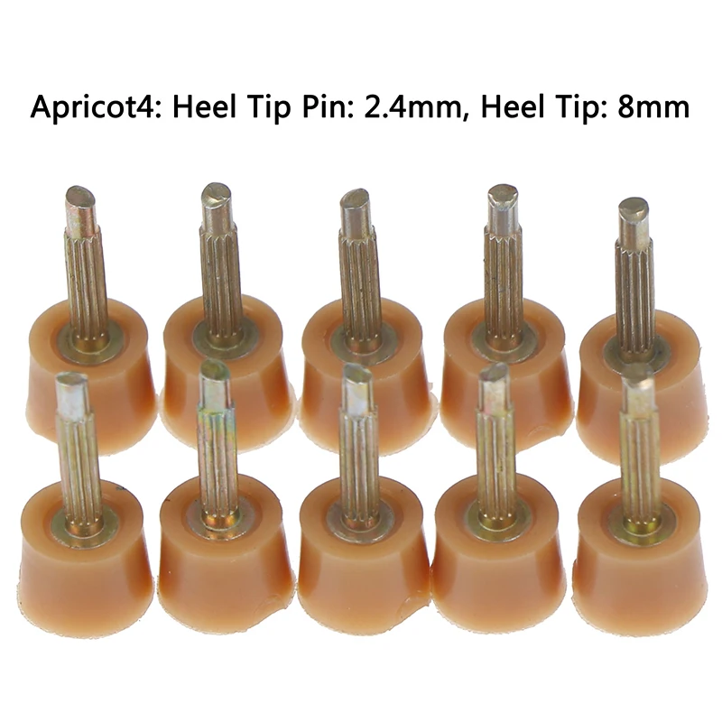 Apricot 4 10 шт. = 5 пар стопоры для ремонта обуви для защиты пятки наконечники для ремонта пятки шпильки для обуви наконечники для кранов дюбель для подъема Замена 2 цвета - Цвет: Apricot 4