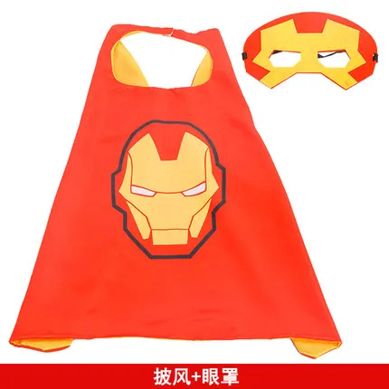 Marvel фигура Мстителей Супер герои Косплей Плащ накидка Капитан Америка человек паук Тор Халк Хэллоуин Косплей Игрушка маска для глаз