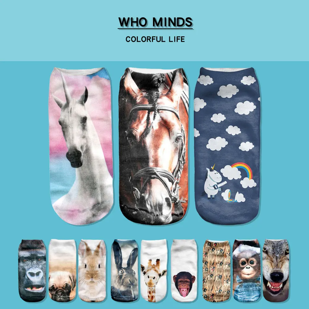3 шт./лот пижама в виде животных единорог с принтом панды милые носки цветочным