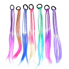Cuerda trenzada para niña y niño, banda de goma Simple, accesorios para el cabello, peluca, herramientas para trenzar el cabello, 2 unids/paquete