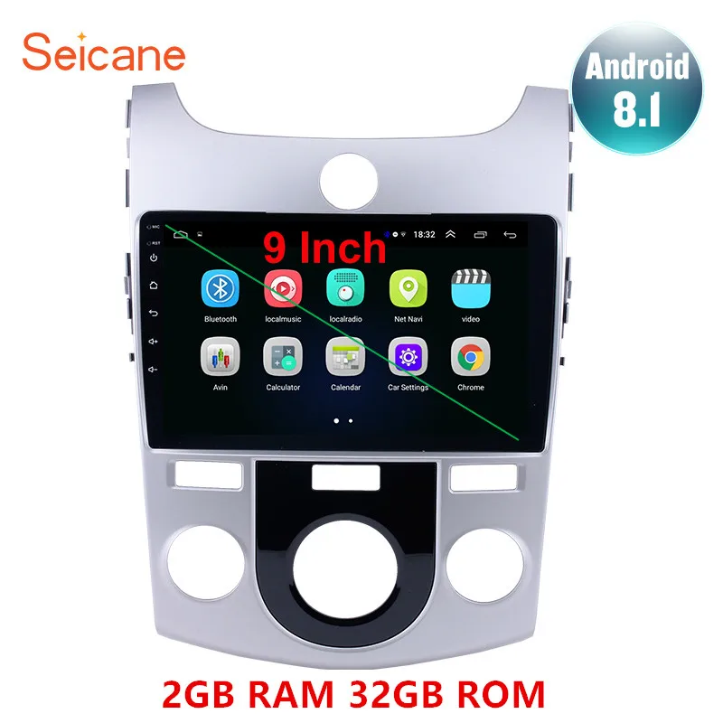 Автомобильный мультимедийный плеер Seicane 2 Гб ОЗУ Android 8 1 2DIN GPS для 2008- 2012 KIA Forte MT