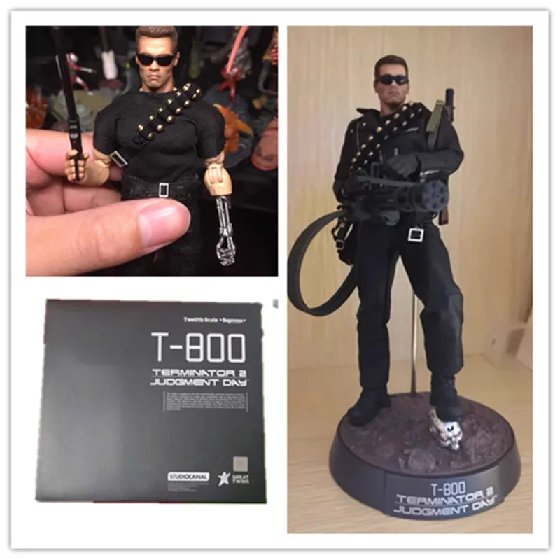 6-дюймовая настоящая одежда Terminator 2 суждения дня робот-рука Арнольд Шварценеггер