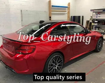 

Red Gloss Candy Metallic Vinyl Wrap For Whole Car wrap covering PROTWRAPS Low tack glue Like 3M Quality 1.52X20M / 5x67ft