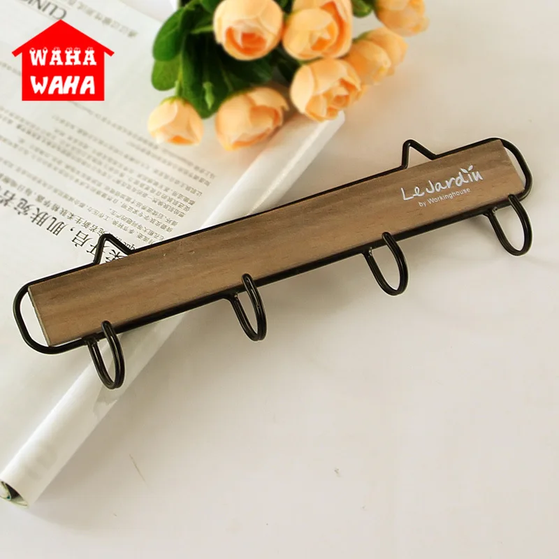 Wooden Shelves Hat Key Holders Storage Shelf Hanging Hooks Wall Mounted Rack Wardrobe Scarves Ties Organizer Hanger Home Decor | Дом и сад