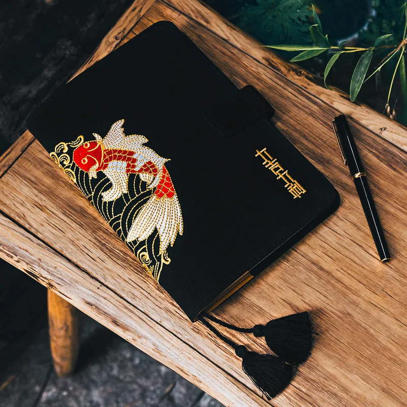 Lucky Fish And Lucky Bird Traditional Chinese Floral Design A5 A6 Journal Fitted Notebook 144 Sheets Undated Monthly Daily Plan Lucky Fish And Lucky Bird Traditional Chinese Floral Design A5 A6 Journal Fitted Notebook 144 Sheets Undated Monthly Daily Plan