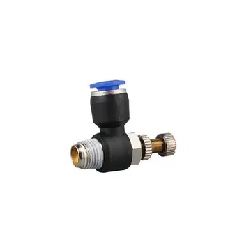 

SL6-01 Pneumatic Throttle Speed Controller Valve Element 6mm to 1/8'' Male Thread Air Pipe Fitting One Touch Parts