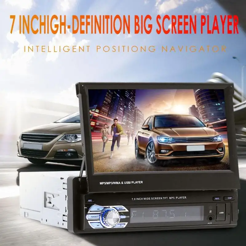 SWM 9601G 7 дюймов автомобильный стерео gps навигатор MP5 плеер Bluetooth USB Радио выдвижной экран рулевое колесо управления Прямая поставка
