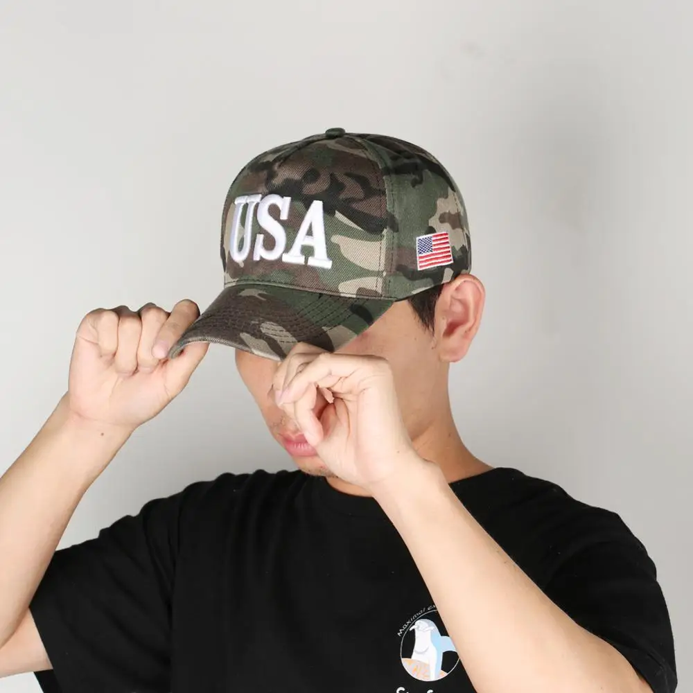 Бейсболки камуфляж США буквы вышивка Snapback спортивные армейские хлопковые американские флаги козырьки рыболовные кепки для мужчин Открытый Охота