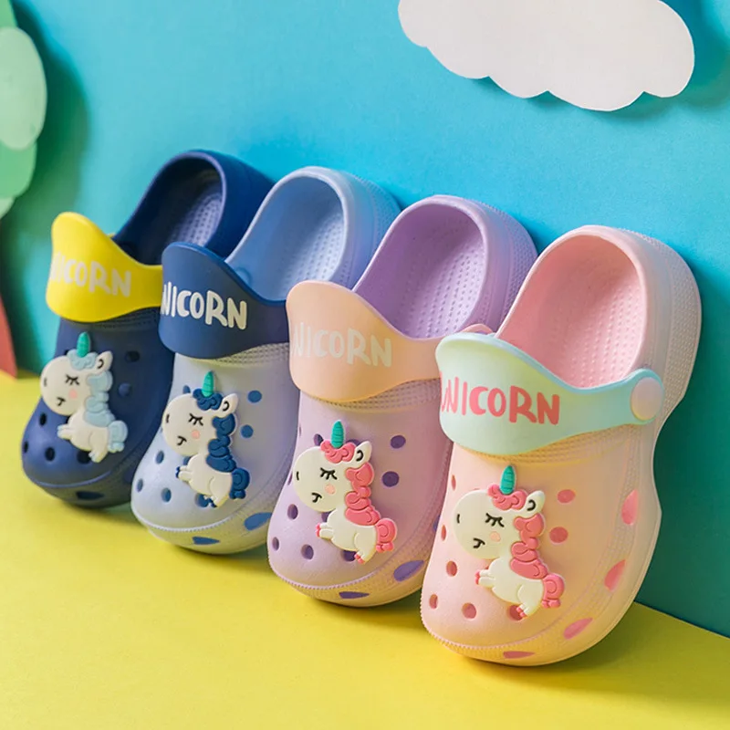 

2019 Summer Cartoon Boys Beach Hole Shoes Kids Garden Shoes Children's Slippers Kids Shoes Unicorn Shoes Toddler Slippers