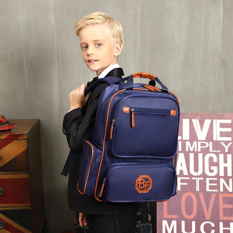 

Bear dept family New Style 3-12-Year-Old CHILDREN'S School Bags Boy Girls Primary School School Bag Backpack Package Printing Lo