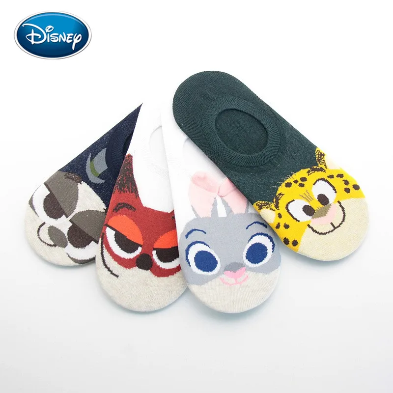 Disney/женские милые весенне-летние носки-башмачки с мелким носком и изображением милых маленьких животных; впитывающие пот низкие невидимые носки