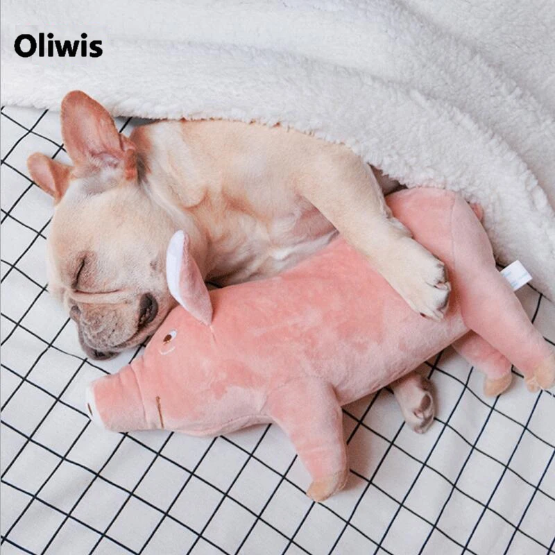 Toys Sleeping-Partner Plush-Cotton Teddy Soft Pet-Toy for Puppy-Dogs-Bulldog Pig-Shape