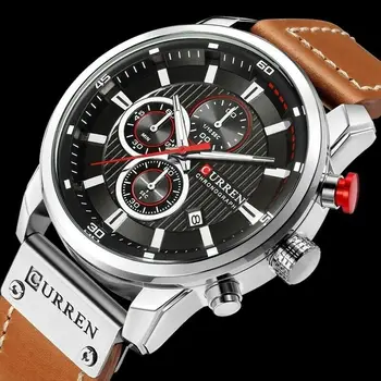 

CURREN Casual Sport Watches for Men Top Brand Luxury Army Military Leather Wrist