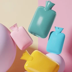 Hot Water Bag, Water Injection, Hand Warming Treasure, Cute Plush, Silicone Hot Compress, Waterproof and Even Heat Dissipation