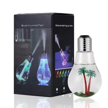 

400ML Colorful Light Bulb Air Humidifier Ultrasonic USB Essential Oil Diffuser Atomizer Freshener Mist Maker Home Office
