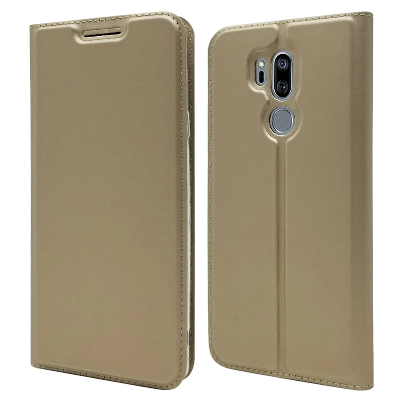 

Ultra Slim Magnetic Case For LG G7 Flip Stand Cover with card slots Fundas Protective Shell