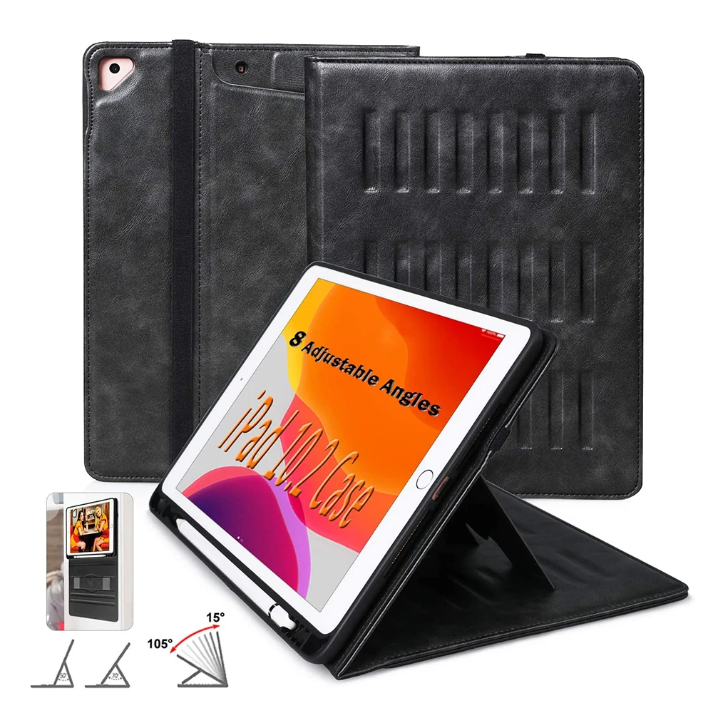 

For iPad 10.2 Case,iPad 8th Generation Case/iPad 7th Generation Case,Multi-Viewing Angles, iPad Air 3 Cover with Pencil Holder