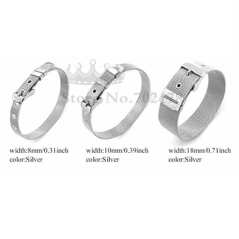 1pc 6mm/8mm/10mm/18mm Stainless Steel Bracelet Bangles Wristband Fashion Accessory Top Quality 4