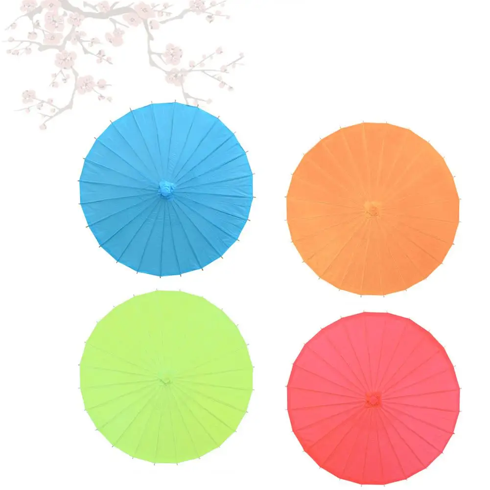 nice Durable Chinese Vintage DIY Blank Paper Umbrella Decor Photo Shoots Parasol Dance Props Oil | Дом и сад