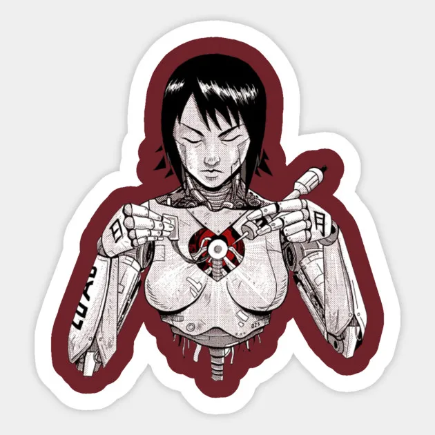 

robot Ghost in the Shell Sticker Decal For Car Laptop Bicycle Motorcycle Notebook Creative Home Decoration wall sticker