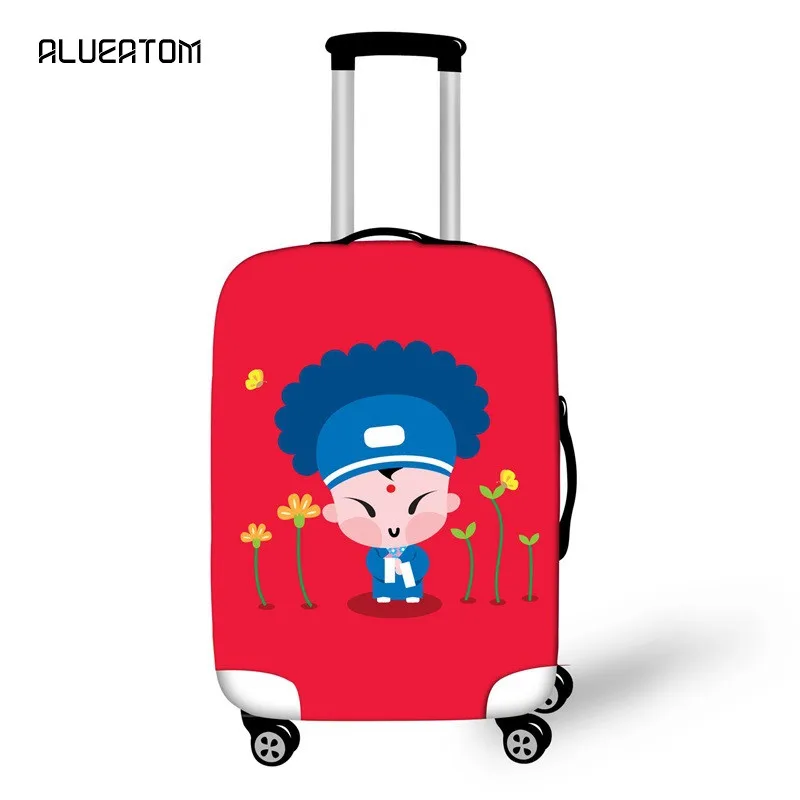 New Arrival China Peking Opera Gothic Skull Travel Suitcase Cover for 18-32 Inch Luggage Punk Skeleton Trolley Case Covers