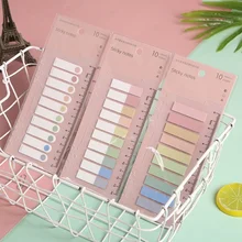 

200 Sheets Translucent Flags Tabs Page Markers Paper Colorful Sticky Note PET Classification Index Memo Pad Loose Leaf