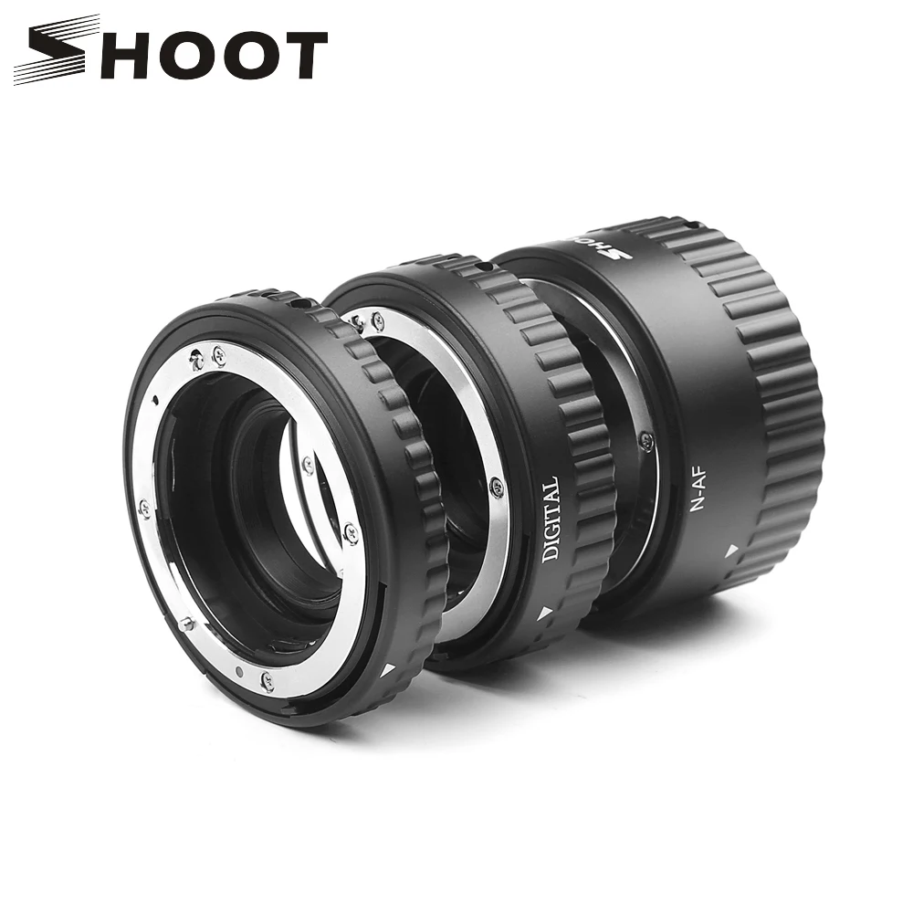 SHOOT 12 мм 20 36 ручная фокусировка Макро Удлинитель для Nikon D3100 D7100 D5100 D5500 D5200 D90