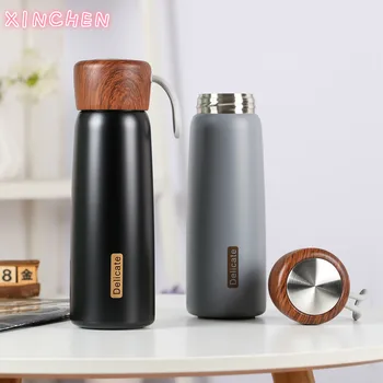

XINCHEN 500ML Thermos Bottle Portable Mug Thermos Coffee Water 304 Stainless Steel Travel Thermal Cup Women Gifts