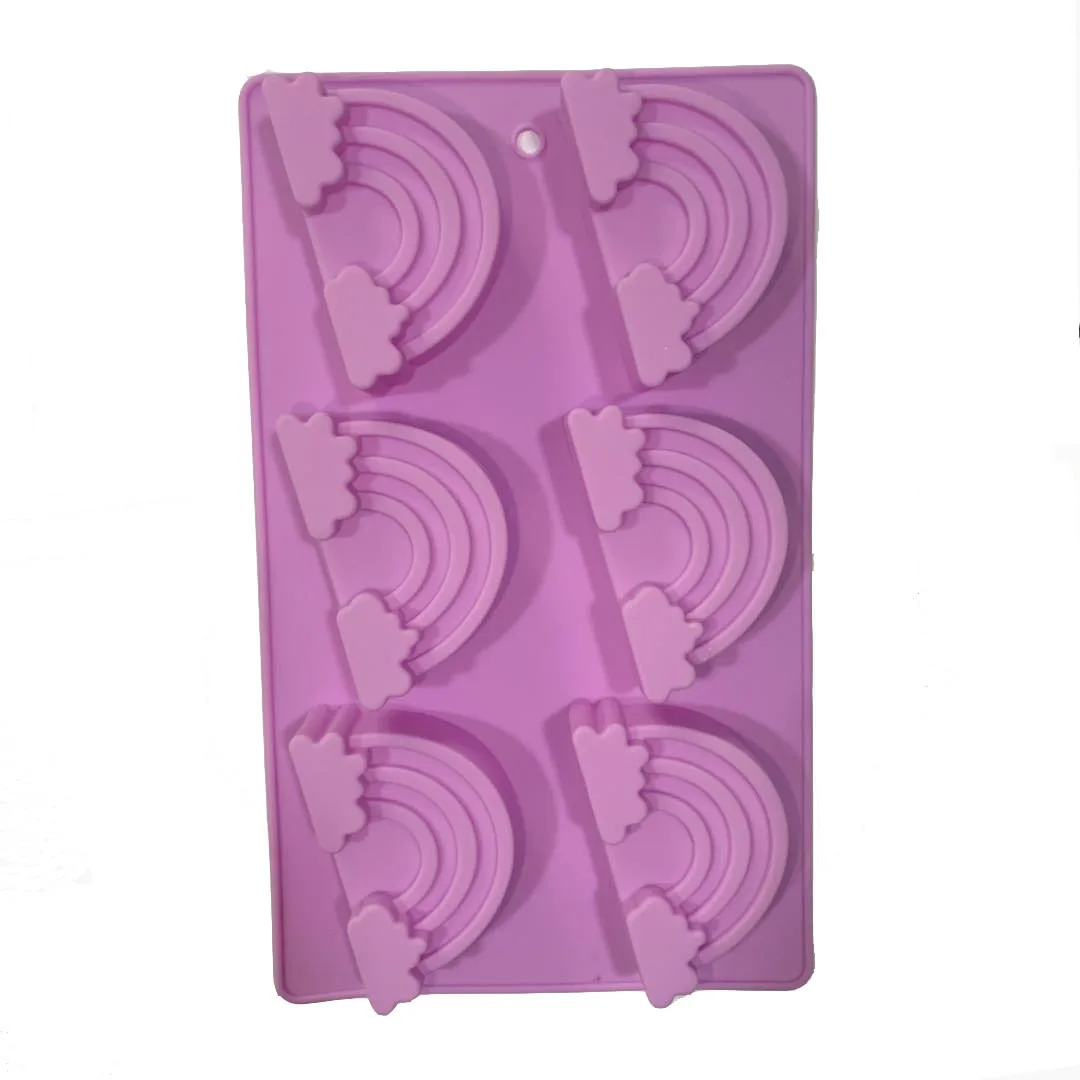 

Rainbow Chocolate Mold Soap Silicone Ice Tray Cake Xmas Christmas Mould 6 Cavities DIY Baking Pastry Tools m289