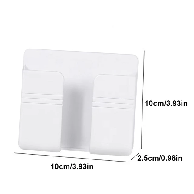 Távirányító Doboz Falra Szerelt Műanyag Telefon Töltő Tartó Lyukasztás Nélküli Mobil Szervező Szürke - Image 6